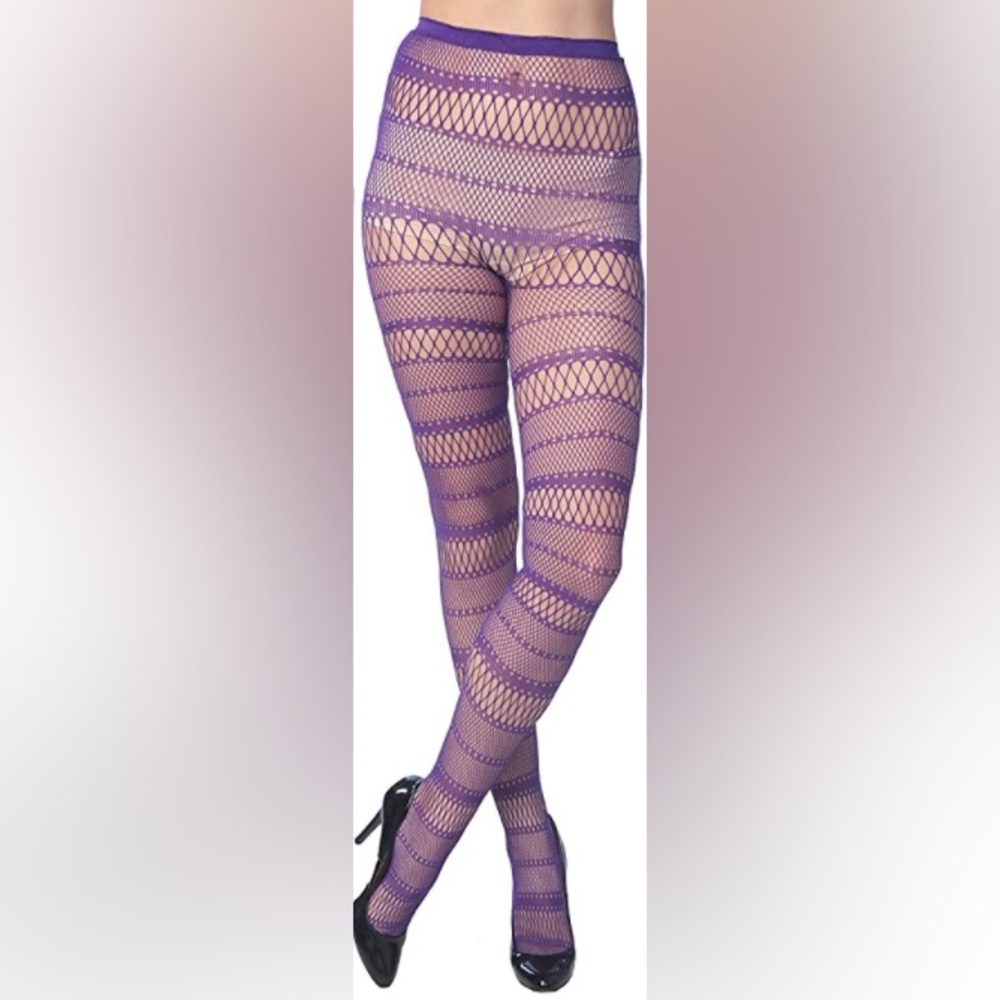 2/$20 Fashion Fishnet Lace Tights Size 1X/2X NWT